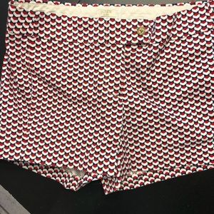 J Crew geometric shorts size 0